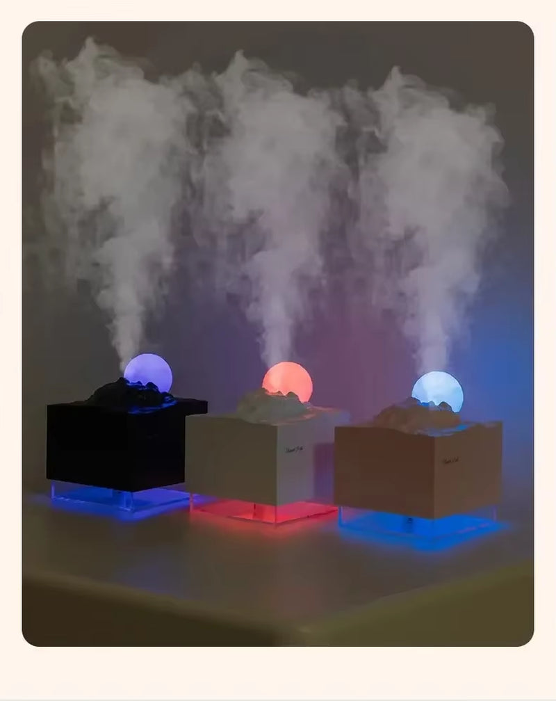LED Moon Lamp Humidifier - Cool Mist Scent Diffuser with Essential Oils, Aroma Night Light for Home Office Bedroom Decor